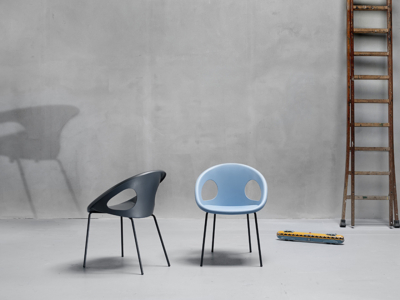 Кресло пластиковое Scab Design Drop 4 legs сталь, технополимер антрацит Фото 5