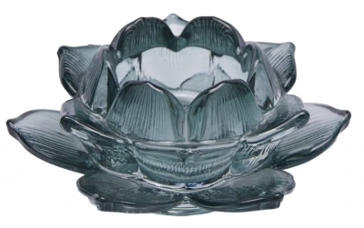Подсвечник Лотос EDG Candle Holder стекло вода Фото 1