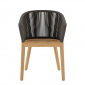 Кресло плетеное с подушкой JANUS et Cie Heron тик, алюминий, роуп, акрил натуральный, ореховый Фото 6