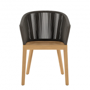 Кресло плетеное с подушкой JANUS et Cie Heron тик, алюминий, роуп, акрил натуральный, ореховый Фото 6