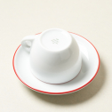 Кофейная пара для капучино Ancap Verona Hand Painted Rims фарфор красный, ободок на чашке/блюдце Фото 11