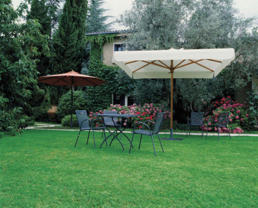 Зонт профессиональный 2х2 м Scolaro Palladio Standard дерево ироко, акрил слоновая кость Фото 1