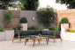 Комплект деревянной плетеной мебели GARDENIUS Idea ироко, роуп, ткань Фото 5