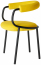 Кресло металлическое c обивкой Scab Design Koala Open сталь, технополимер, шерсть антрацит, желтый Фото 1