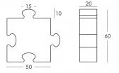 Фигура пластиковая Пазл SLIDE Puzzle Standard полиэтилен Фото 2