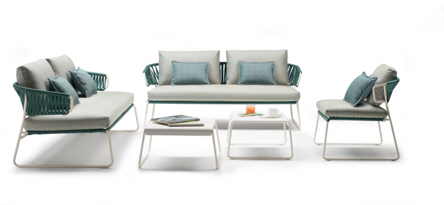 Диван плетеный с подушками Lisa Sofa Filo