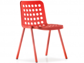 Стул пластиковый PEDRALI Koi-Booki алюминий, стеклопластик красный Фото 4