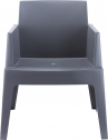 Кресло пластиковое Siesta Contract Box полипропилен темно-серый Фото 17