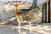 Зонт профессиональный 2х3 м Scolaro Palladio Standard дерево ироко, акрил натуральный, слоновая кость Фото 11