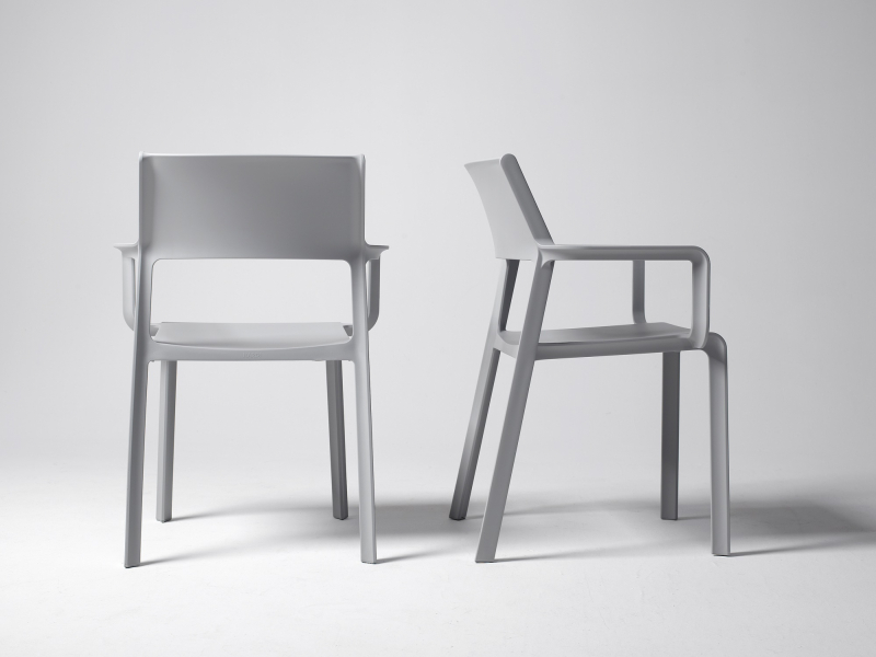 Кресло пластиковое Trill Armchair, серый