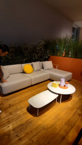 Модуль с левым подлокотником PEDRALI Arki-Sofa сталь, алюминий, тик, ткань белый, серый Фото 12