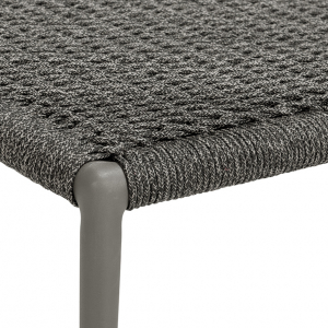 Пуф плетеный с подушкой JANUS et Cie Knot алюминий, роуп, акрил сланцевый Фото 6