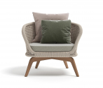 Кресло плетеное с подушкой Atmosphera Ludo тик, роуп, ткань Фото 3