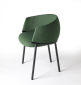 Кресло металлическое c обивкой Scab Design Koala сталь, технополимер, шерсть антрацит, зеленый Фото 7