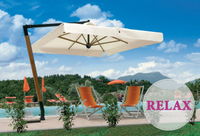 Зонт профессиональный Scolaro Palladio Braccio Relax алюминий, полиэстер слоновая кость Фото 1