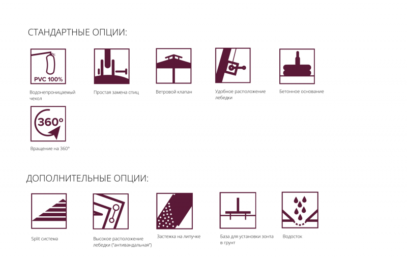 Зонт профессиональный 3х4 м Talento Steel