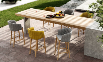 Кресло барное с обивкой и подушкой-thumbs-Фото4