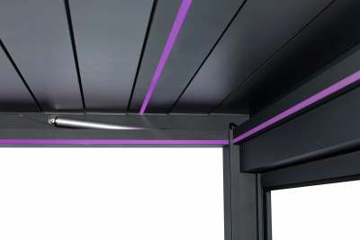 Пергола моторизованная 3х4 м Tagliamento Pergola 150 Series алюминий, текстилен темно-серый Фото 8