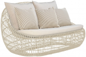Диван двухместный плетеный с подушками JANUS et Cie Vino алюминий, искусственный ротанг, акрил снежный Фото 1