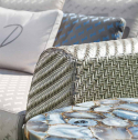 Диван плетеный трехместный DFN Twilight алюминий, искусственный ротанг, ткань Фото 6