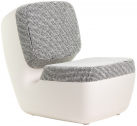 Стул пластиковый с обивкой Magis Nimrod полиэтилен, ткань белый, серый Фото 1