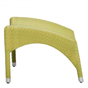 Подставка для ног плетеная JANUS et Cie Amari алюминий, искусственный ротанг бамбуковый зеленый Фото 4
