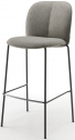 Стул полубарный с обивкой Scab Design Mentha Pop сталь, технополимер, ткань антрацит, светло-серый Фото 1
