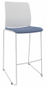 Стул барный с мягким сиденьем Quadrifoglio Close сталь, ткань Фото 1