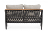Диван двухместный с подушками Garden Relax Fenix алюминий, роуп, олефин антрацит Фото 4