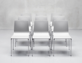 Стул пластиковый Scab Design Alice сталь, технополимер хром, лен Фото 10