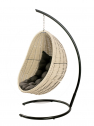 Кресло плетеное подвесное DW Cocoon сталь, искусственный ротанг, полиэстер белый Фото 9