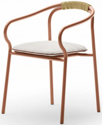 Кресло металлическое с подушкой-thumbs-Фото1