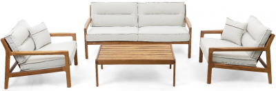 Комплект мебели WArt Verda ироко, олефин натуральный, бежево-зеленый Фото 5