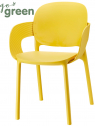 Кресло пластиковое Scab Design Hug Go Green технополимер горчичный Фото 1