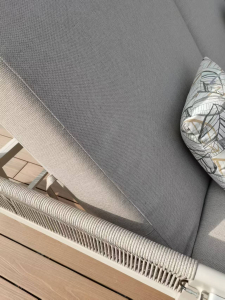 Шатер с лежаками Higold Borromeo алюминий, роуп, олефин бежевый, светло-серый Фото 16