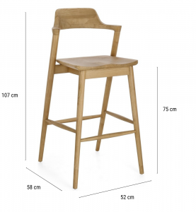 Кресло деревянное барное Garden Relax Amery сунгкай натуральный Фото 2