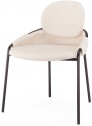 Стул металлический с обивкой Tagliamento Lok сталь, букле черный, бежевый Фото 1