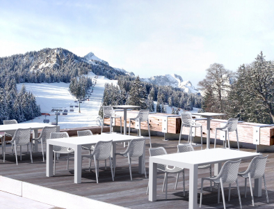 Комплект пластиковых барных стульев Siesta Contract Air Bar 75 Set 4 стеклопластик белый Фото 14