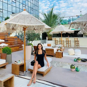 Зонт профессиональный Ø2.5 м Scolaro Palladio Boho дерево ироко, полиэфирный шнур натуральный, слоновая кость Фото 19
