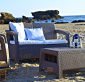 Диван пластиковый Keter Corfu Love Seat пластик с имитацией плетения капучино Фото 5