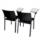 Стул пластиковый со столиком Resol Fiona chair conventions стеклопластик черный Фото 2