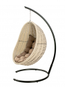 Кресло плетеное подвесное DW Cocoon сталь, искусственный ротанг, полиэстер белый Фото 11