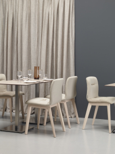 Стул с обивкой Scab Design Natural Alice Pop бук, технополимер, искусственная кожа беленый бук, слоновая кость Фото 6