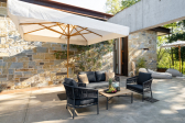 Зонт профессиональный 2х3 м Scolaro Palladio Standard дерево ироко, акрил натуральный, слоновая кость Фото 10