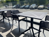 Стол пластиковый обеденный Nardi Clip 80 стеклопластик антрацит Фото 5