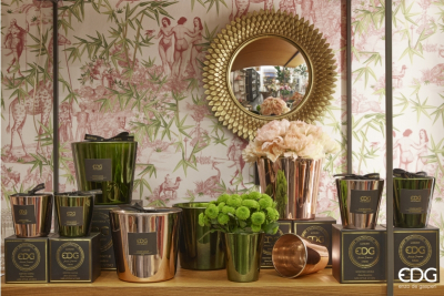 Аромасвеча зеркальная Роза EDG Candle воск розовое золото Фото 4