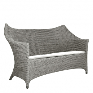Диван двухместный плетеный JANUS et Cie Amari алюминий, искусственный ротанг дымчатый Фото 4