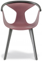 Кресло пластиковое PEDRALI Fox сталь, ясень, стеклопластик черный ясень, бордовый Фото 1