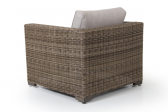 Кресло плетеное с подушками BraFab Ninja Brown алюминий, искусственный ротанг, ткань коричневый, бежевый Фото 2