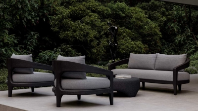 Столик кофейный каменный SNOC Whale Noche L песчаник ночь Фото 4